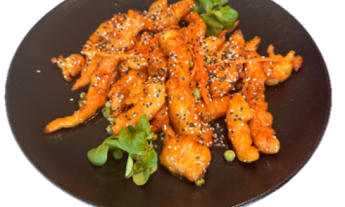 Пиле в сладко кисел сос / Сhicken with sweet and sour sauce