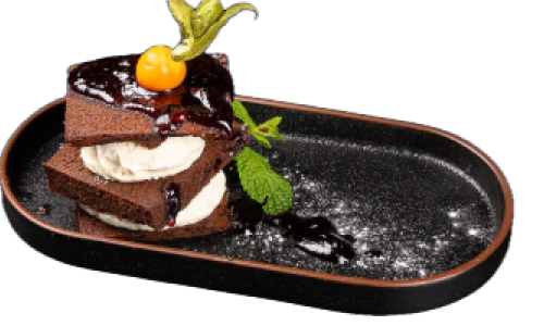 Брауни с  маскарпоне / Brownie with mascarpone