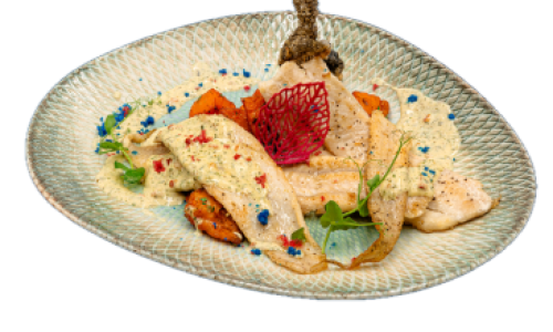 Морски език с батат / Sole fish  wiht sweet potato