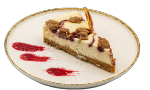 Печен чийзкейк с бял шоколад и малини /Backed cheesecake with raspberry and chocolate