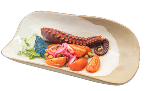 Октопод на плоча /  Octopus on a flat grill