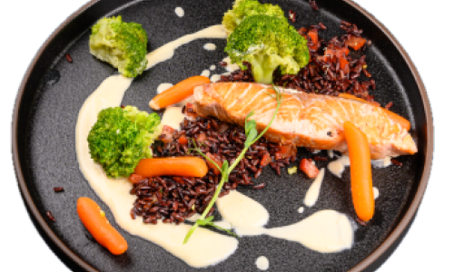 Сьомга сос шампанско / Salmon with champagne sauce