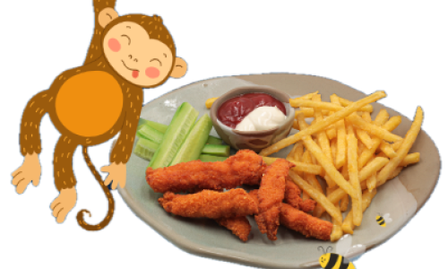 Детско меню с хрупкави пилешки пръчици / Kids’ menu with crispy chiken sticks
